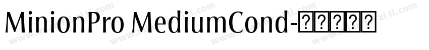MinionPro MediumCond字体转换